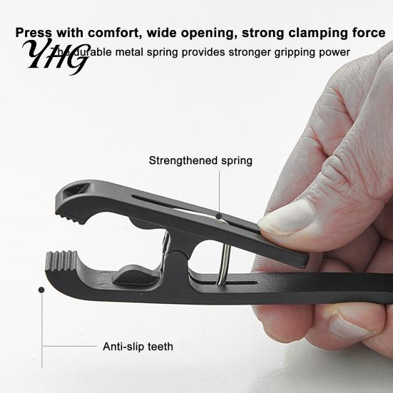 Bathroom Towel Holders Laundry Hook with Clip, Non-Drilling ABS Closet Organizer, Multi Purpose Punch Free Mounting Clips Durable Anti-slip