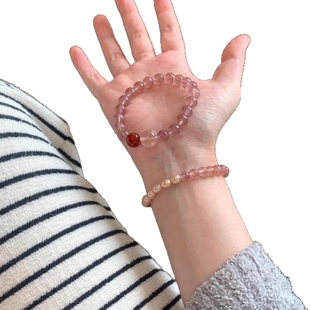 Vibrant Strawberry Quartz Bracelet: Fresh & Versatile
