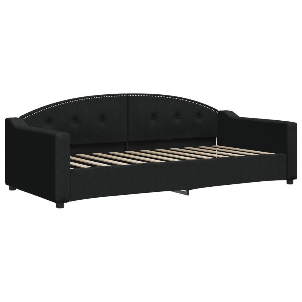 Daybed Black 90x200 Cm Fabric