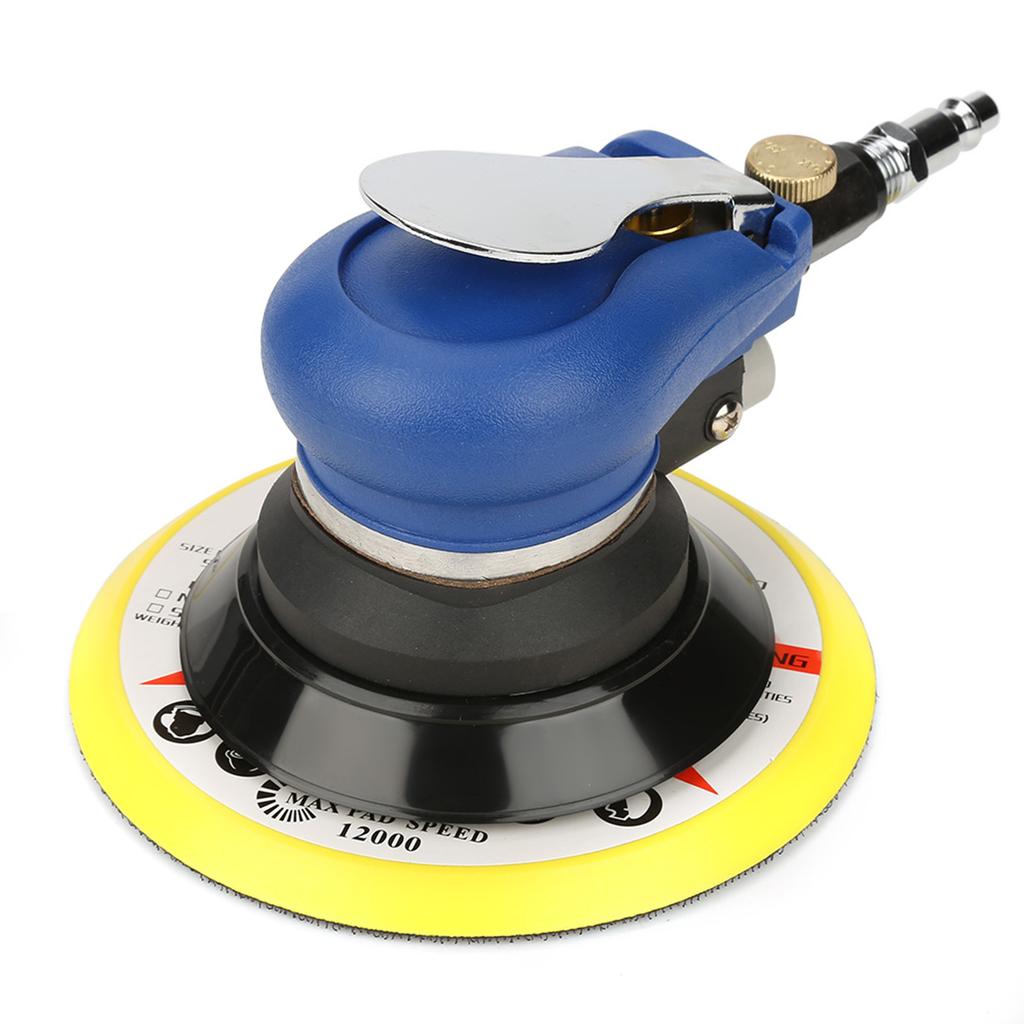 AT?9806 6" Air Random Orbital Sander Round Polisher Pneumatic Hand Sanding Tool