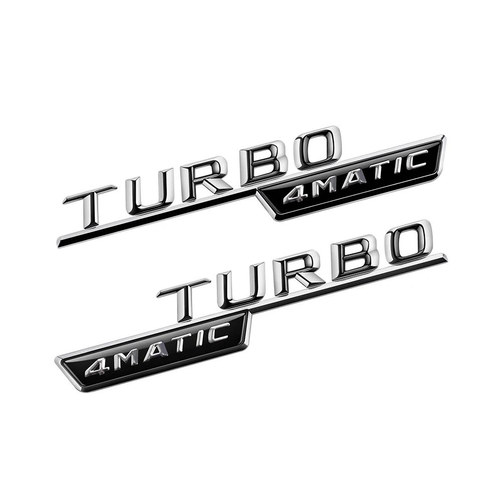 

2pcs TURBO 4MATIC Fender Sticker Front Door Side Sticker for Brabus Mercedes Benz AMG Maybach A/C/E/S Brabus Sticker Christmas