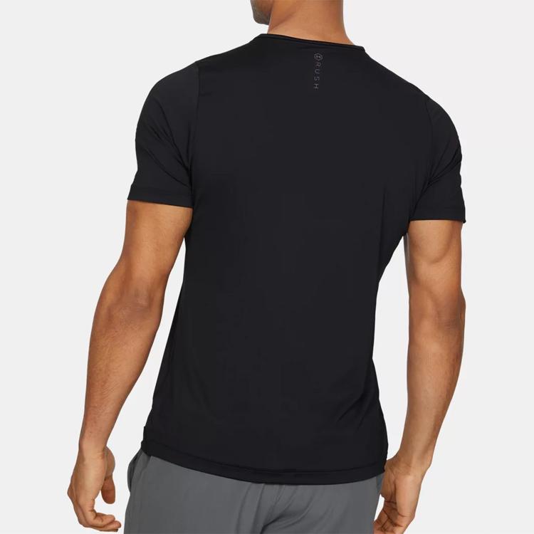 Under Armour Solid Color Sports Training Crew Neck Short Sleeve Raglan T-Shirt Men T-Shirts Black 1327641-001