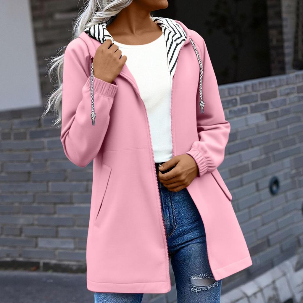 Women's Fashionable Color Blocked Long Sleeved Hooded Outdoor Thin Waterproof Running Sports Jacket, Submachine Jacket