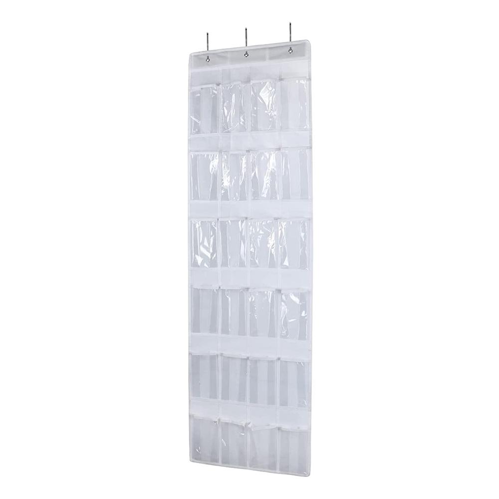 24 Pockets Shoes Organizer Rack Hanging Organizers Space Saver Hanging Over The Door Behind Closet Organizer Storage Hanger
