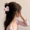 Korean Style Heart Shark Clip Elegant Bow Hair Claw Hair Clip Acetic Acid Hair Claw  Work
