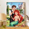 Disney Diamond Art Painting Kit 5D Ariel & Eric Diamond Painting Dot Art Kit Home Wall Decor