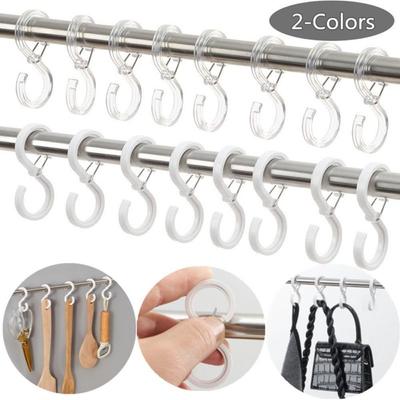 S Shaped Crossbar Clothes Hook Wear-resistant Shower Curtain Hooks New Windproof Lock Hook