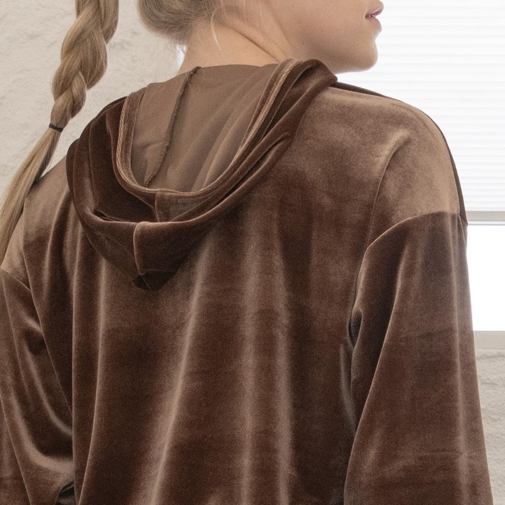 DURAN Velvet High-Neck Hoodie Dtf3W-4127 2 Colors
