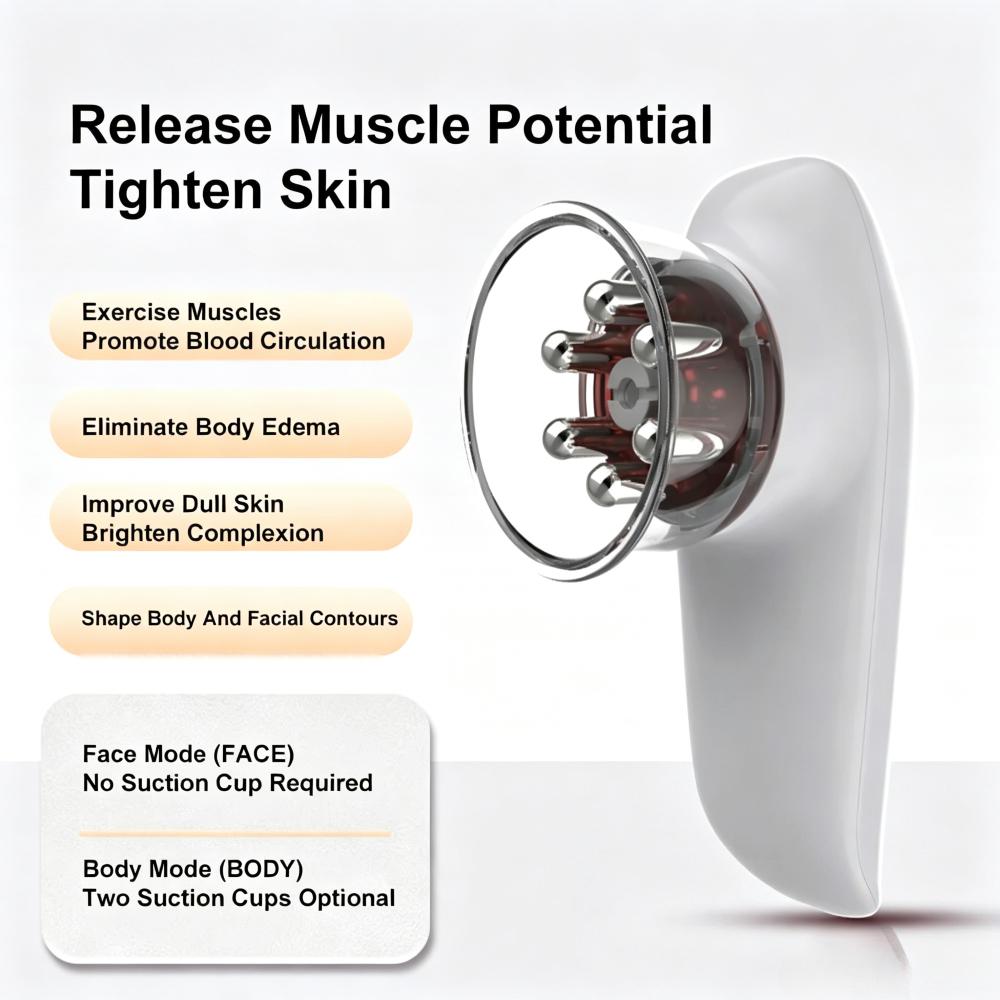 Electric Fat Cellulite EMS Removal Abdomen Massage Device Strong Suction Deep Tissue Body Sculpting Massager Tool Anti Cellulite