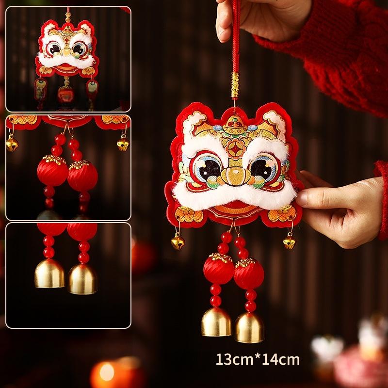 2026 Year Of The Horse Hanging Ornament New Year Lucky Lion Dance Decoraitons DIY Party Ornament Spring Festival Home Decor