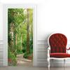 3D Forest Pattern Door Sticker, Waterproof Self-adhesiveRemovable Door Sticker, Decorative Wallpaper for Home