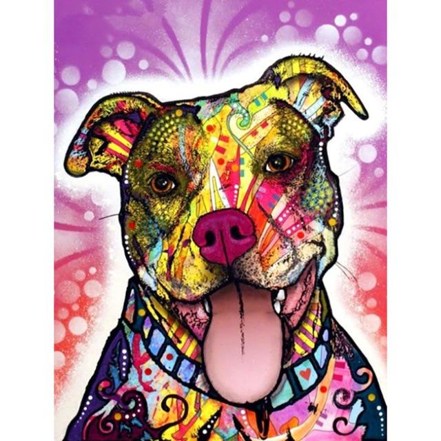 5D Diamond Embroidery Dog Full Round Square Diamond Painting Animal Full Square Resin Display Picture of Rhinestones Home Gift
