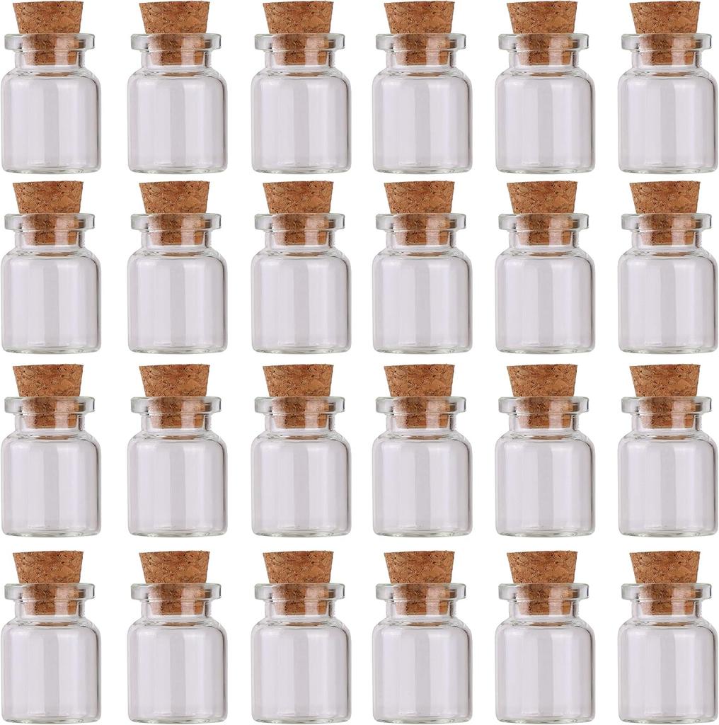 5/100pcs Small Glass Bottles with Cork Stoppers DIY Decoration Mini Glass Vials Cork Message Glass Vial Wishing Bottles