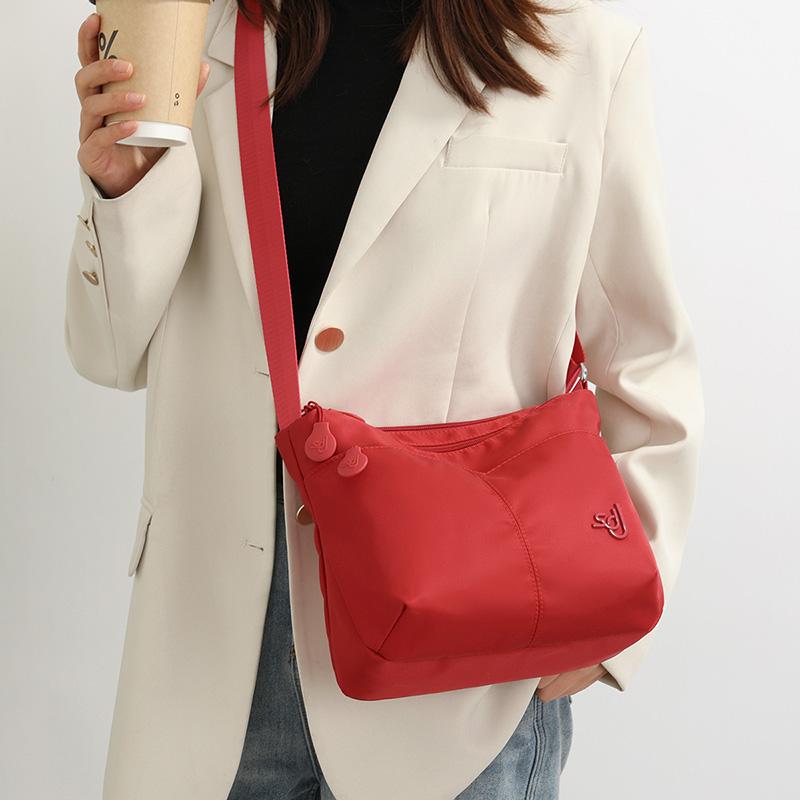 Women's Bag Large Capacity Multi-Zip Commuter Lightweight Shoulder Crossbody Bag