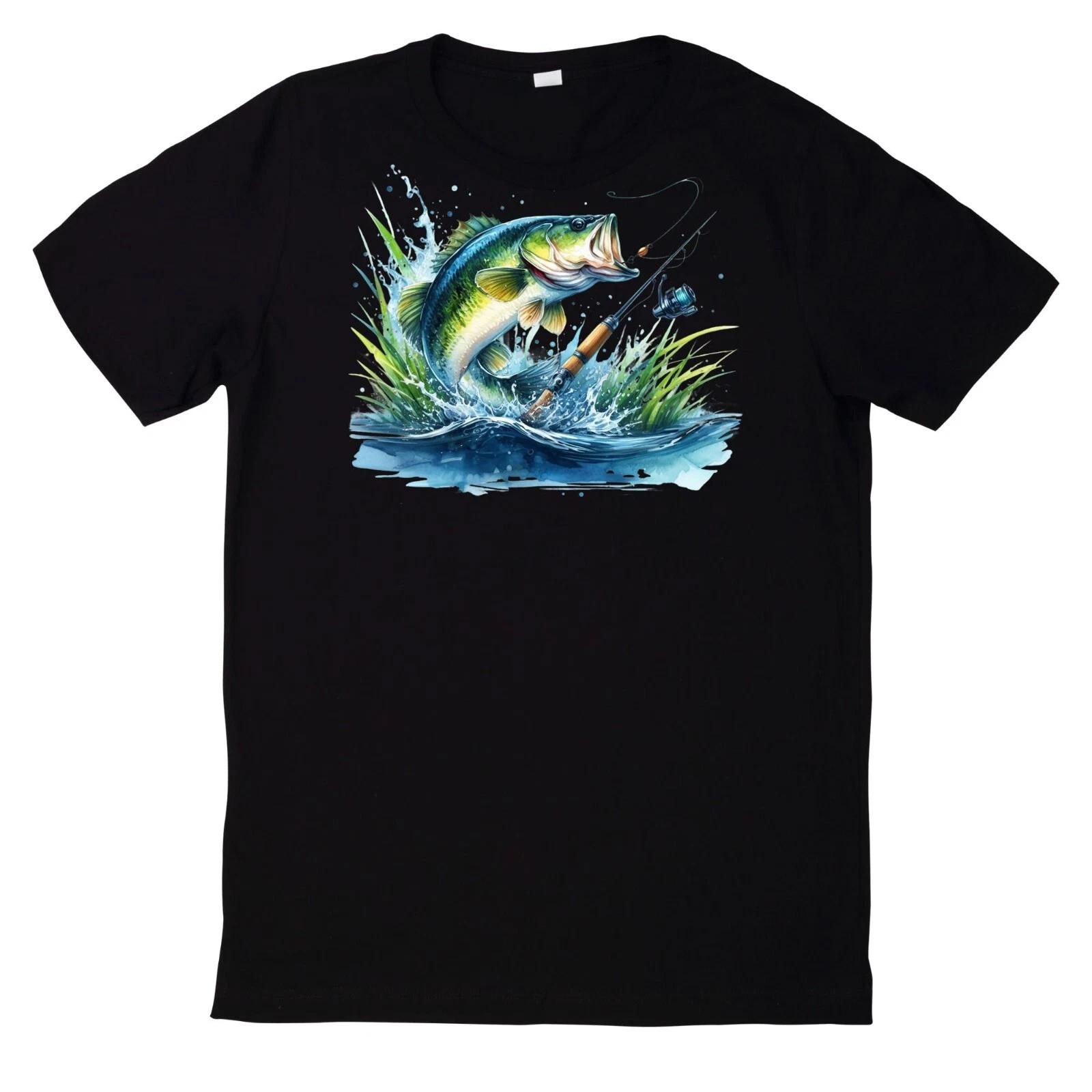 T-Shirt Lustiges Angler Fisch Motiv S