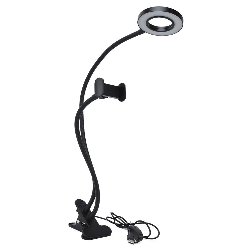 Adjustable Angle Ring Light 6W Makeup Mirror Light Portable Selfie Ring Light  Live Stream