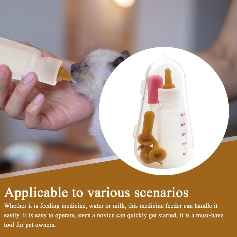 Pet Feeding Bottle Kit With Storage Case Kitten Nursing Bottles Puppy Milk Feeder For Small Animals Newborns Dog And Cat