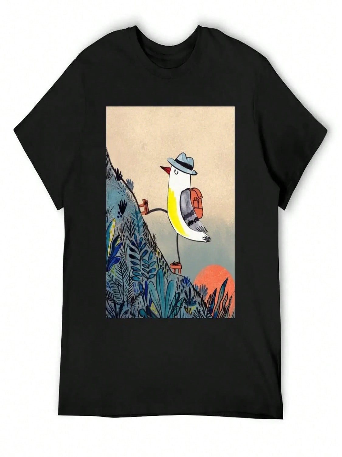 Mountain Hiker Bird At Sunrise T-Shirt Boys Animal Print Valentines Boutique Clothes Heavyweights Tshirts For S разноцветный