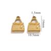 5pcs Sun 304 Stainless Steel Charms Cute Flower Crown Pendant Exquisite Compact Pendant Necklace Jewelry Accessories 14mm X 10mm
