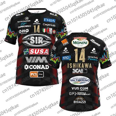 2026 Men Women No.14 Volleyball Jersey Sir Safety Perugia Tshirt Match Clothes Beach Tee Male