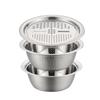 3PCS/1Set Stainless Steel Basin Vegetable Grater  Potato Slicer, Vegetable Washing Basin, Drain Basket, Multifunctional