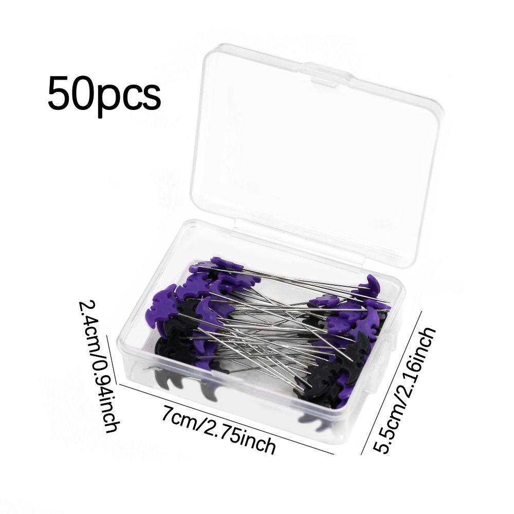 50/100Pcs Reusable Halloween Bat Sewing Needle Cartoon Embroidery Patchwork Pins Patchwork Craft