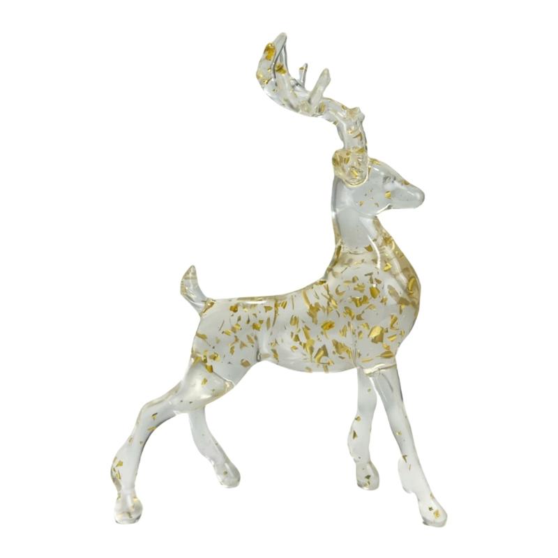 Elegants Resins Reindeers Figurine Modern Home Decoration Standing Deer Statue for Christmas Decoration