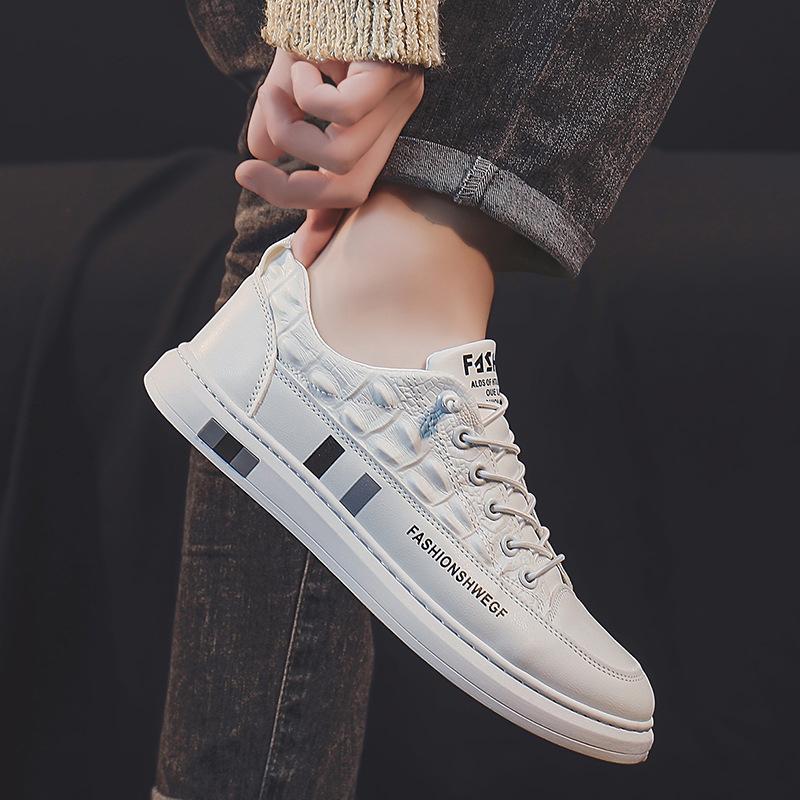 Мужская обувь Весна и осень Однослойные туфли Деловые повседневные белые туфли Мужские — фото 3