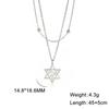 Dreamtimes Triple Spiral Triskelion Hexagram Necklace for Women Men Stainless Steel Pendant Star of David Je Jewelry Collar