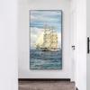Sailboat Backlight Posters and Prints Ocean Landscape Canvas Paintings Wall Art Picture Home Decor for Living Room Bedroom
