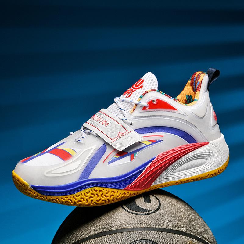 Basketball shoes men's and women's low-top actual combat mesh shock-absorbing soft-soled student running sports shoes