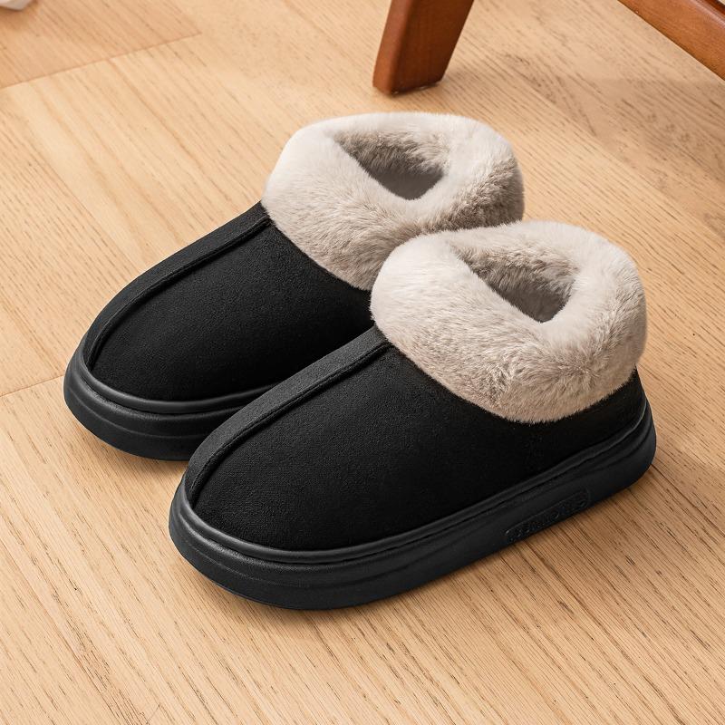 Cotton slippers women's winter bag heel fleece thickened new home thermal outer wear plush snow boots women's winter