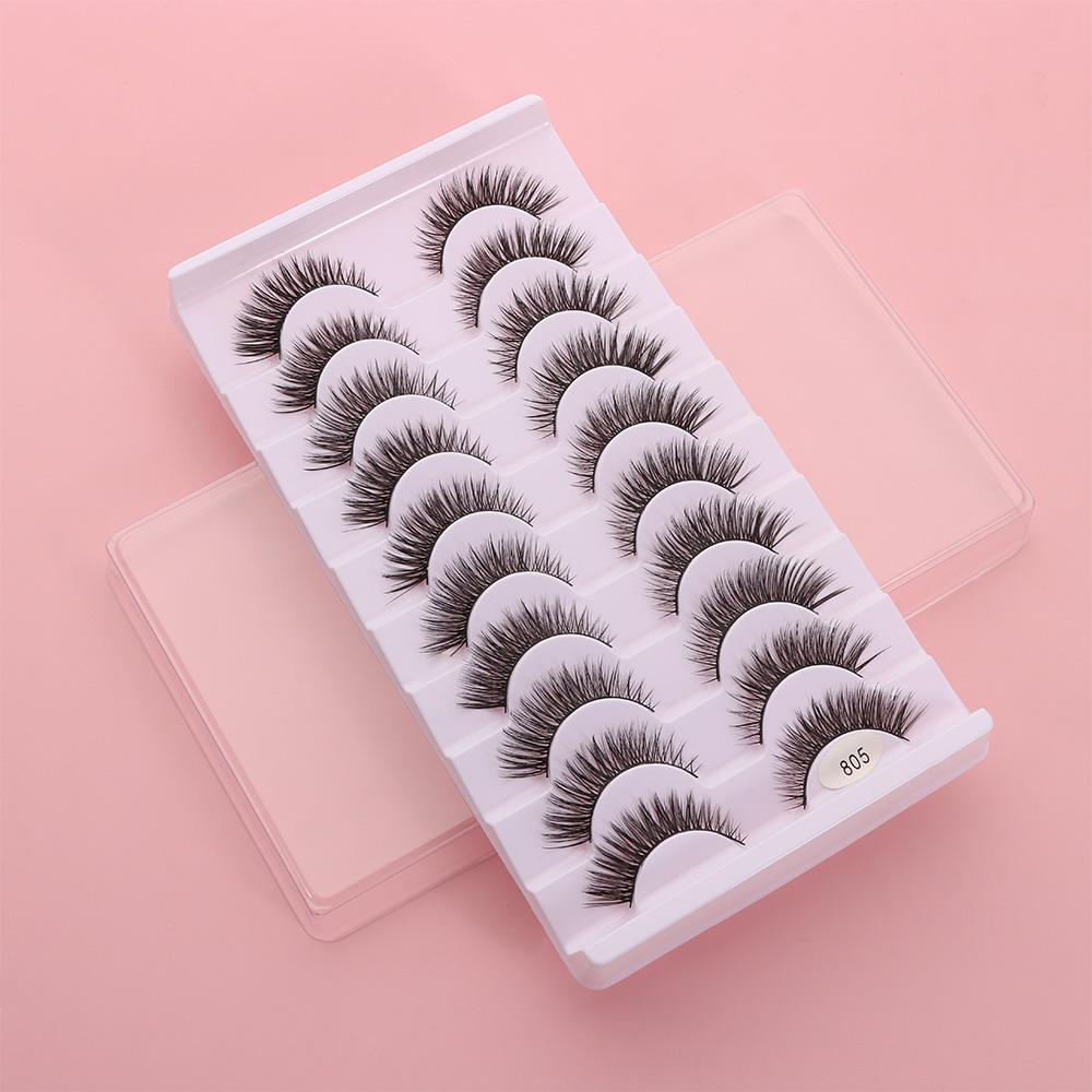 Natrual Long 3D Faux Mink Lash Handmade Fake Eyelash Beauty Eye Makeup Tools Eye Lash Extension