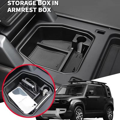 Organizér do středové konzole auta pro Land Rover Defender 110 Úložný box pod loketní opěrkou Zásobník Autopříslušenství