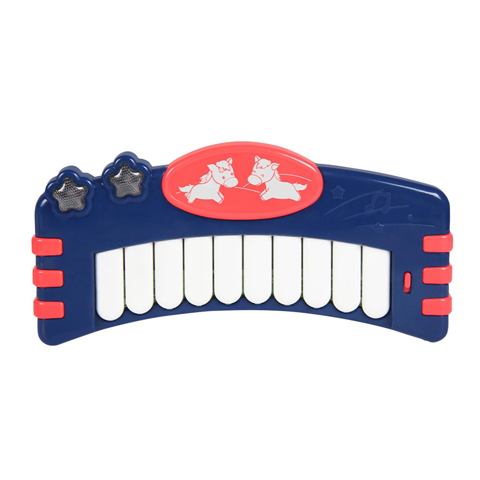 

(H0826)Игрушки для малышей пианино 10-клавишные многофункциональные игрушки пианино для детей Лучшие продажи темно-синий