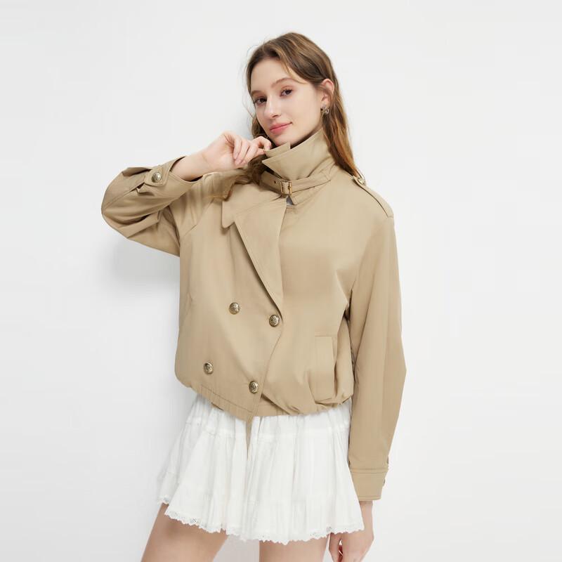 Qiushui Yiren Drop-Shoulder Lapel Short Jacket