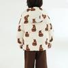 Boys Girls Winter Elephant Cartoon Print Windproof Warm Hooded Fashionable Versatile