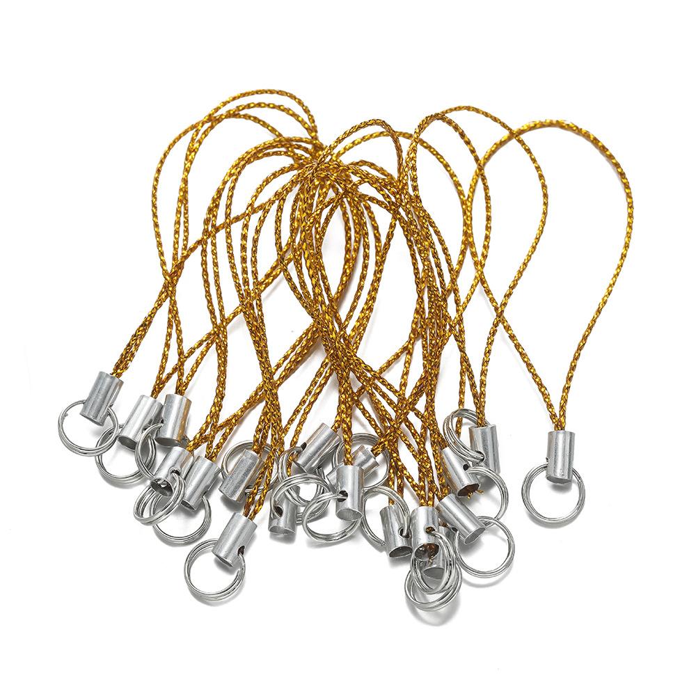 Mobile Set Charms for DIY Jewelry Accessories 50pcs Strap Charm Cord Lanyard Strap Cords Lobster Clasp Rope Keychains Hooks