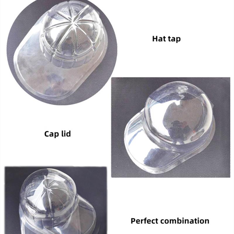 Innovation Baseball Cap Duck Tongue Hat Anti-Deformation Display Stand Can Hang Transparent Box Storage Cap Support Dust Cover