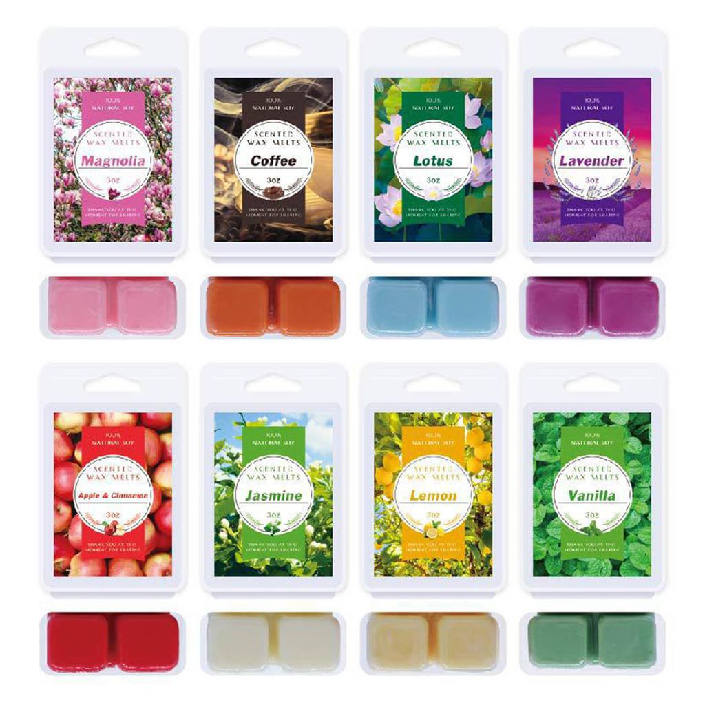 8Packs of Soy Scented Wax Melts Wax Cubes Soy Wax Cubes for Home Fragrance Colorful Scented Cubes for Home Decor