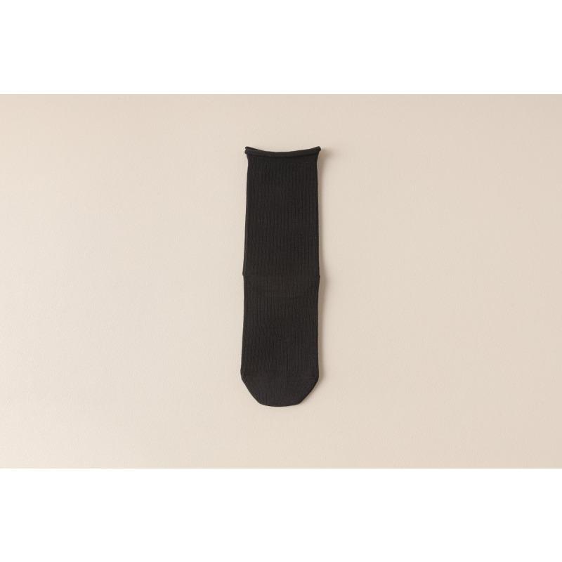 Female Spring and Autumn Trend Retro Rolling Edge in The Tube Cotton Socks