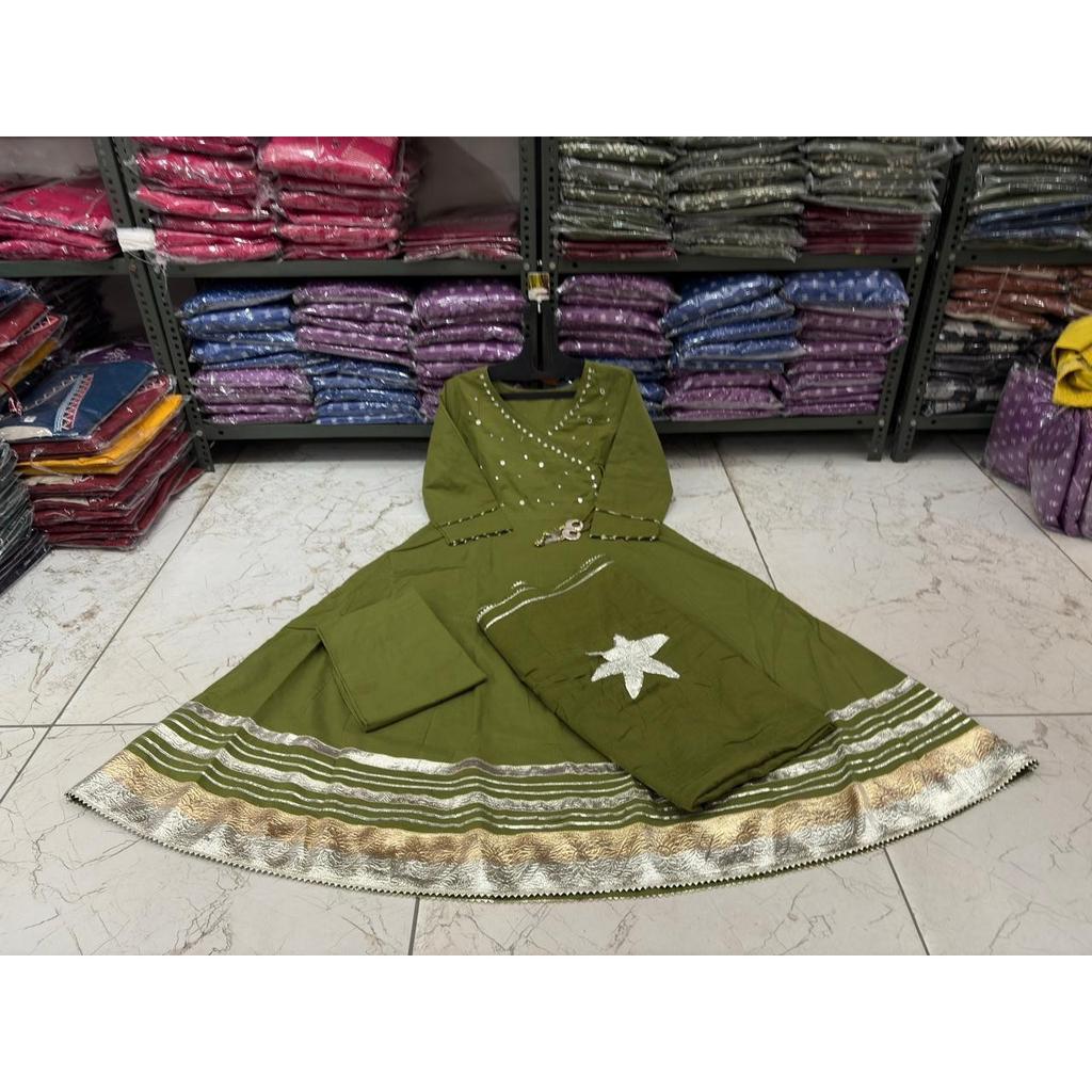 Bollywood Pakistani Anarkali Kurti Pant Dupatta Set Indian Women's Top Kurta Set