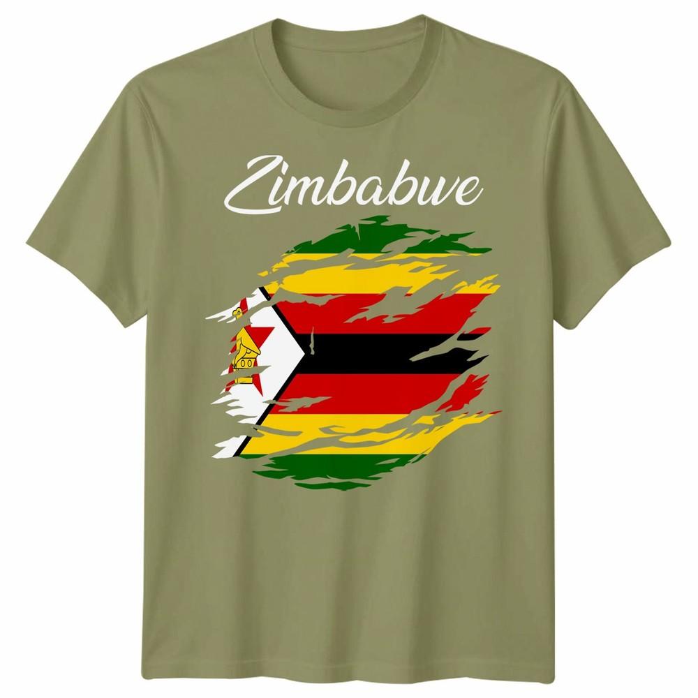 Zimbabwe Flag Unisex T Shirt Country Nationality Support Sports Pride Tee