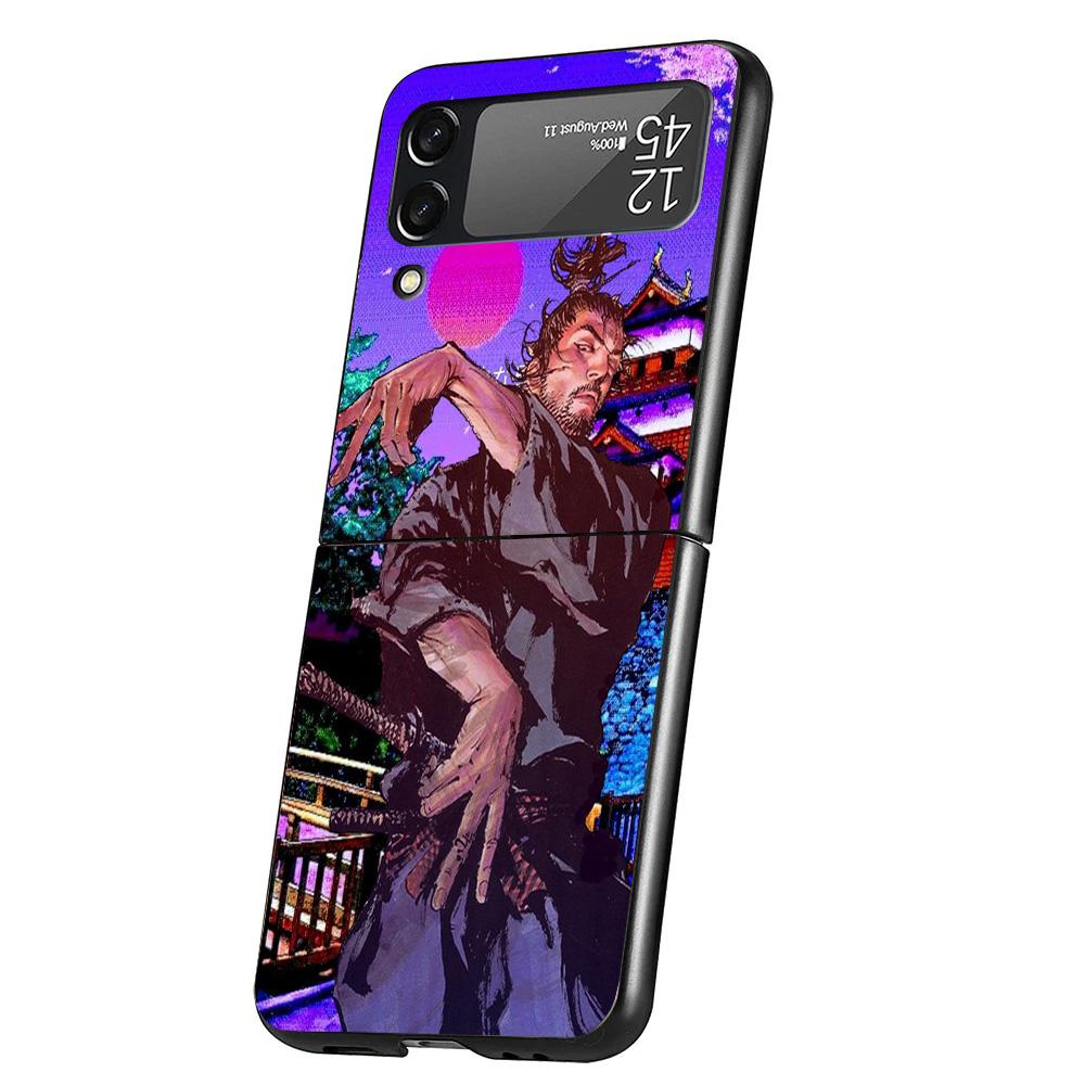 

Anime Vagabond Samurai Cover Phone Case For Samsung Galaxy Z Flip 7 6 5 4 3 5G Flip7 Flip6 Flip5 Flip4 Flip3 Black Fundas Shell Samsung Z Flip 6