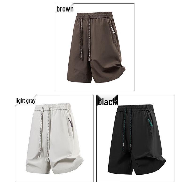 ROMON Men's Casual Breathable Ice-Feel Shorts