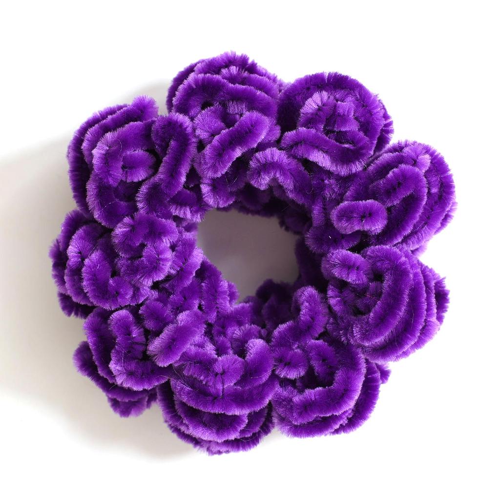 Ethnic Wool Knitted Scrunchies: Spring & Autumn Style Hair Accessories for Women