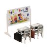 Doll House Ornament, Desk Chair School Bag Dollhouse Ornament, Realistic Doll House Accessories for Toddlers Pretend Play Toys