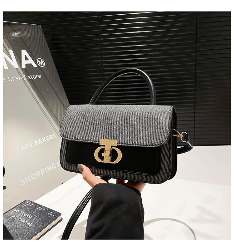 

This year s popular niche bag women s 2025 new fashionable and simple portable shoulder bag versatile foreign messenger bag чёрный