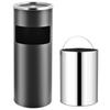 Floor standing ashtray bin 30 L steel gray