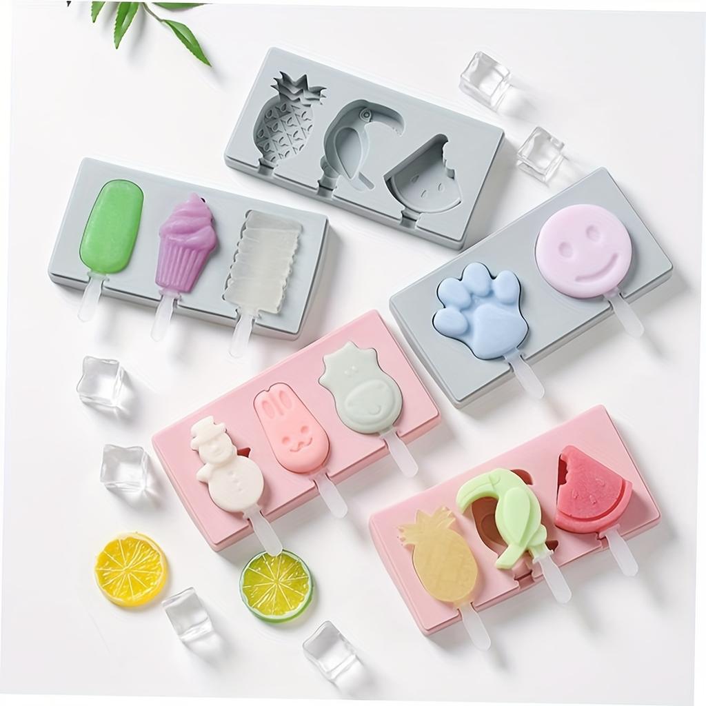 Silicone Ice Lolly Mold Creative Popsicle Mold Ice Cube Box Ice Cream Mold Popsicle Mold Summer DIY Stick